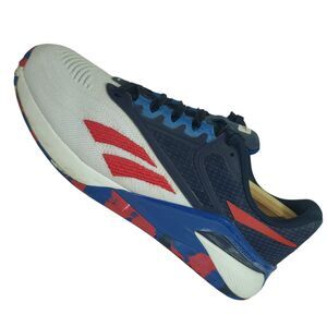 Reebok Nano X2 CrossFit Training Shoes Men Sz 7 White Vector Blue Red White Blue